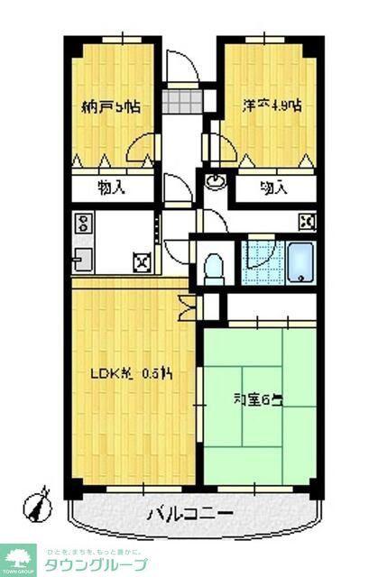 オーベルジュ青葉(3LDK/2階)の間取り写真
