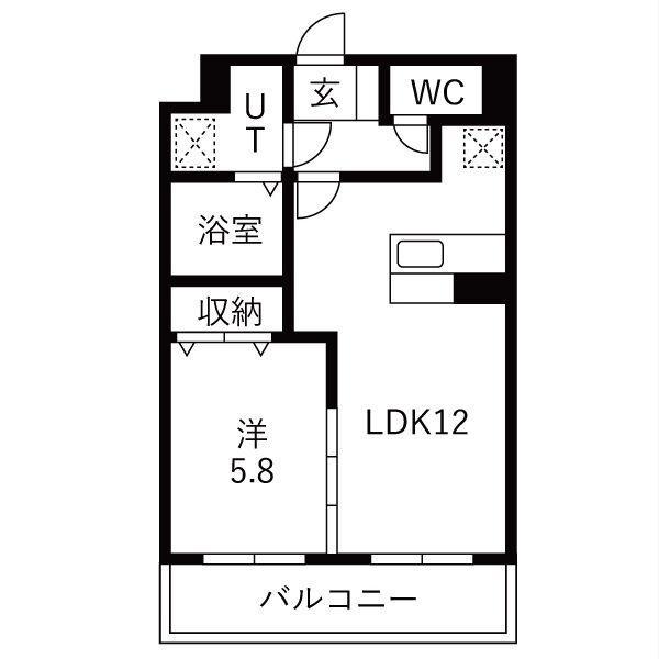 グランフォレストI(1LDK/3階)の間取り写真