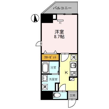 GRANPINO内淡路(1K/7階)の間取り写真