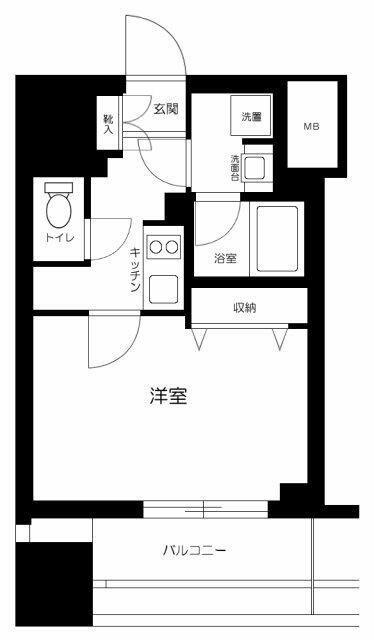 コンシェリア神楽坂(1K/4階)の間取り写真