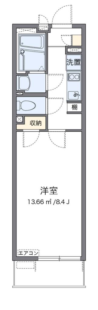 クレイノTAISEI(1K/3階)の間取り写真
