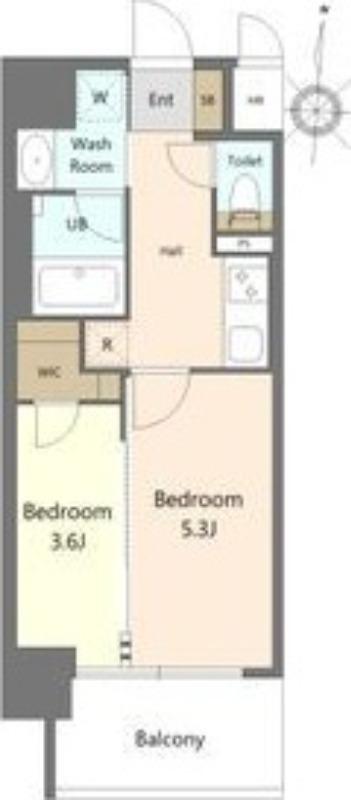 S-RESIDENCE烏森AUREATE(2K/6階)の間取り写真