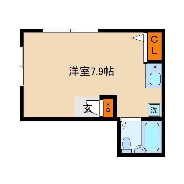 FLAT HIFUMI(ワンルーム/2階)の間取り写真