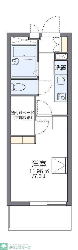 レオパレスプランタンII(1K/1階)の間取り写真