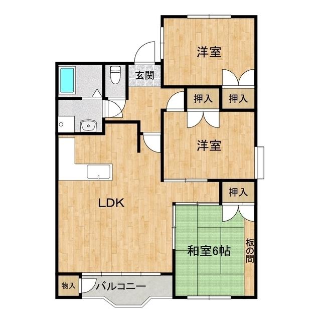 ウィンザー ヒルズマミ(3LDK/3階)の間取り写真