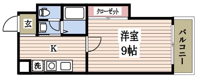 アルカサル御苑(1K/7階)の間取り写真