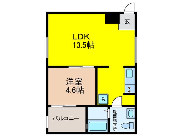 LOOP(1LDK/3階)の間取り写真