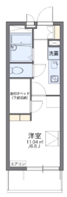 レオパレス七国館(1K/1階)の間取り写真