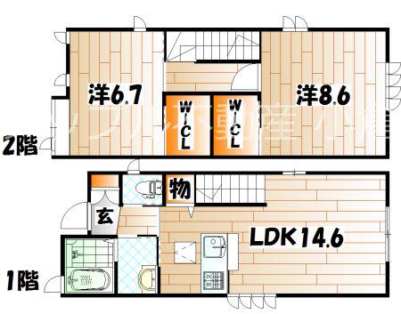 ベラ・フォレスタ足立 (2LDK/1階)の間取り写真