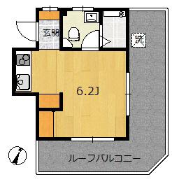 柏木ビル(ワンルーム/4階)の間取り写真