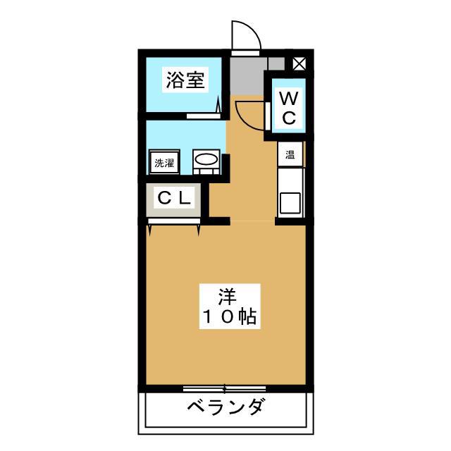 パセオ蜆塚壱番館(ワンルーム/2階)の間取り写真