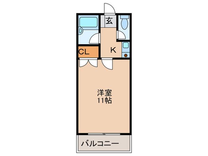 コウジィコート菅原(1K/6階)の間取り写真