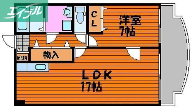 アークハイツ鹿田(1LDK/4階)の間取り写真