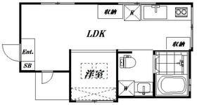 ルミナス渋谷本町(1DK/1階)の間取り写真