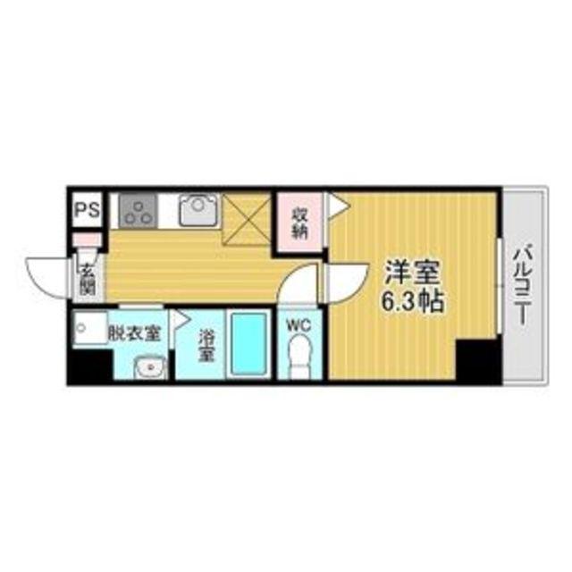 千葉・住吉(1K/7階)の間取り写真