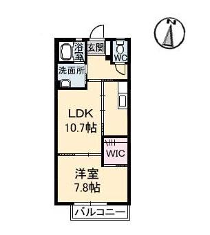 シルキーステージ(1LDK/1階)の間取り写真