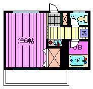 IMAGE井上B棟(1K/2階)の間取り写真