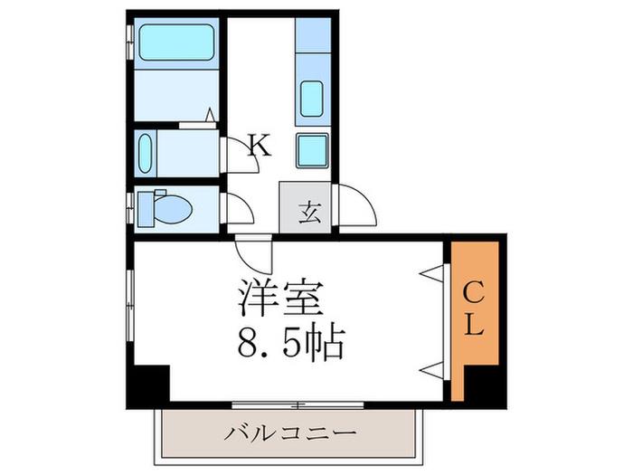 グレース五条(1K/2階)の間取り写真