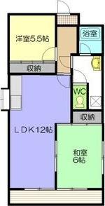 第3田中ビル(2LDK/4階)の間取り写真