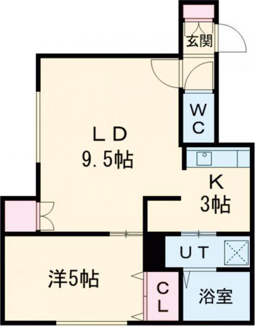 アルフォート(1LDK/2階)の間取り写真