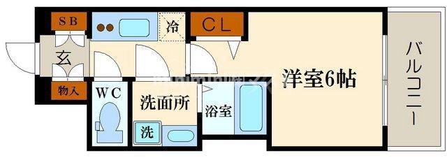 LC難波リオ(1K/10階)の間取り写真