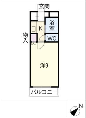 コーポ美和(1K/1階)の間取り写真