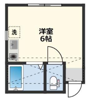 根岸プリチャーズ(ワンルーム/1階)の間取り写真