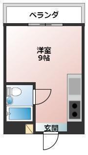 パル清水(ワンルーム/1階)の間取り写真