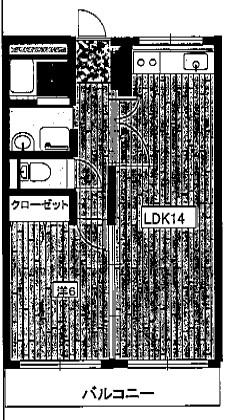 オヌキ新博多ビル(1LDK/10階)の間取り写真