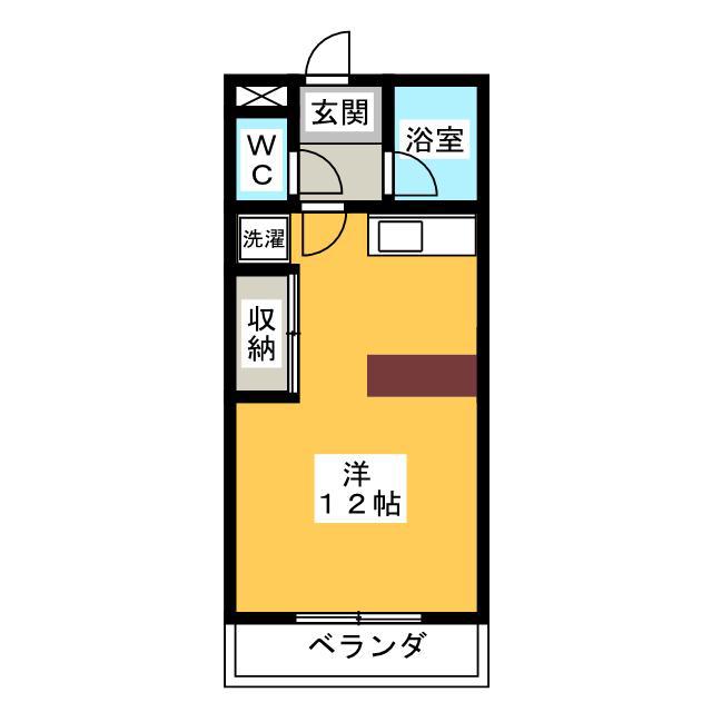 プリンス(ワンルーム/3階)の間取り写真