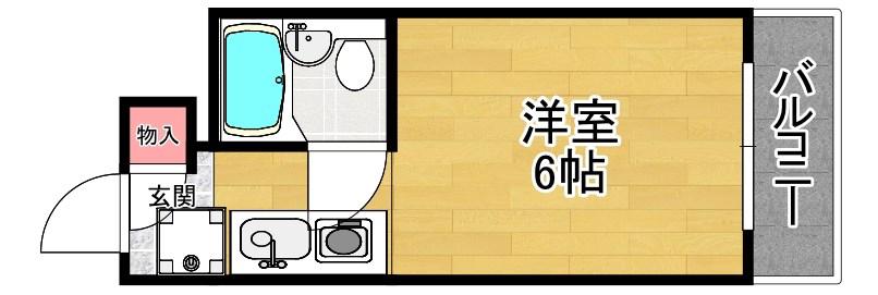 プレアール星田(1K/1階)の間取り写真