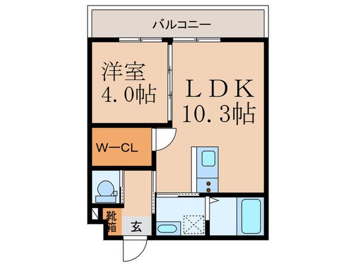LEI洛東(1LDK/3階)の間取り写真