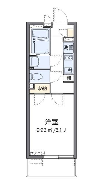 クレイノスペランツァI号館(1K/1階)の間取り写真