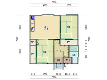 長和町長屋(2LDK)の間取り写真