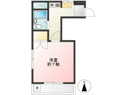 コルテNISHIDAI(1K/3階)の間取り写真