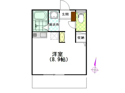 メゾン・ド・山寺(ワンルーム/1階)の間取り写真