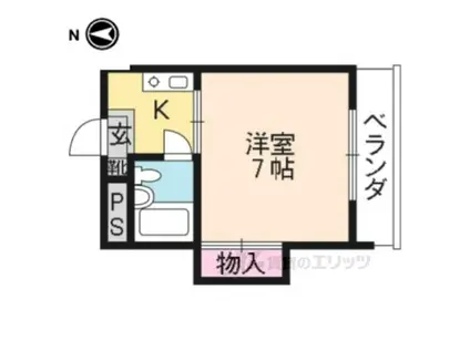 コーポACE(1K/5階)の間取り写真