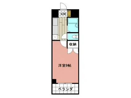KMマンション八幡駅前II(1K/2階)の間取り写真
