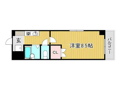 メゾンクレール(1K/1階)の間取り写真