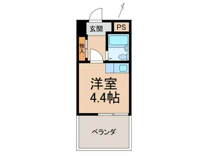スタンドアップ和歌山(ワンルーム/5階)の間取り写真