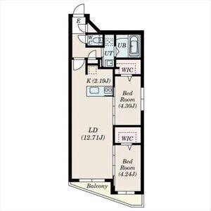 DIORE RESIDENCE SAPPORO(2LDK/5階)の間取り写真