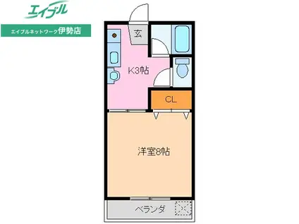めぃぞん デュ それいゆ(1K/2階)の間取り写真