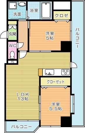 CASA・CONFORIA(2LDK/4階)の間取り写真