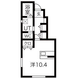 VISTAI(ワンルーム/1階)の間取り写真
