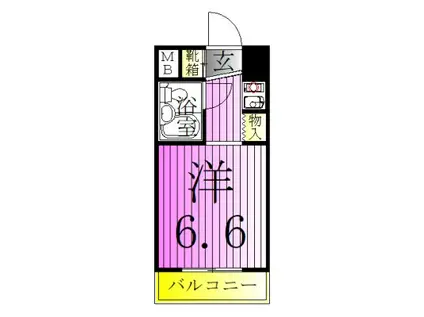 第52新井ビル(ワンルーム/4階)の間取り写真