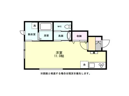 LE TEMPS DE BONHEUR(ワンルーム/1階)の間取り写真