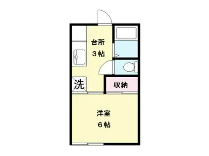 メゾンFM(1K/1階)の間取り写真