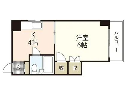 大和ビル(1K/4階)の間取り写真