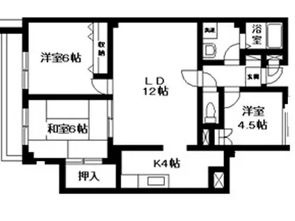 大沢ビルディング(3LDK/2階)の間取り写真