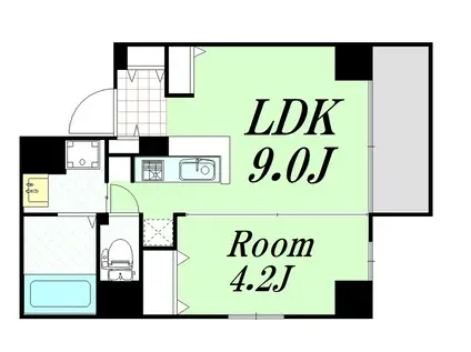 イーストコア新大阪(1LDK/7階)の間取り写真